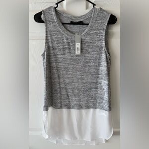 Gray Sleeveless Apt 9 Knit/Woven Tunic